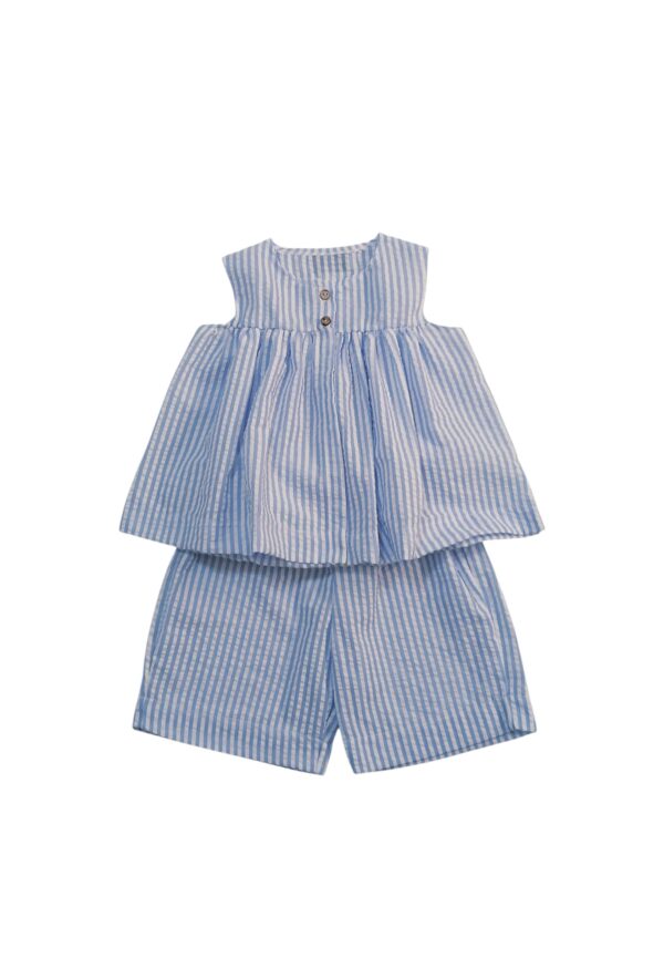 Ginevra - top a righe bianco e blu