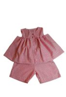 Ginevra - top a righe bianco e rosso