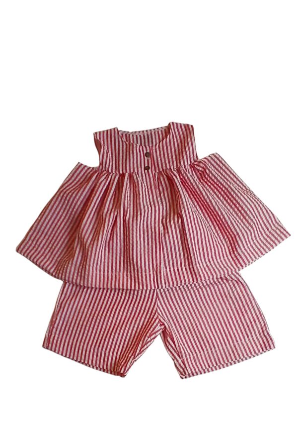 Ginevra - top a righe bianco e rosso