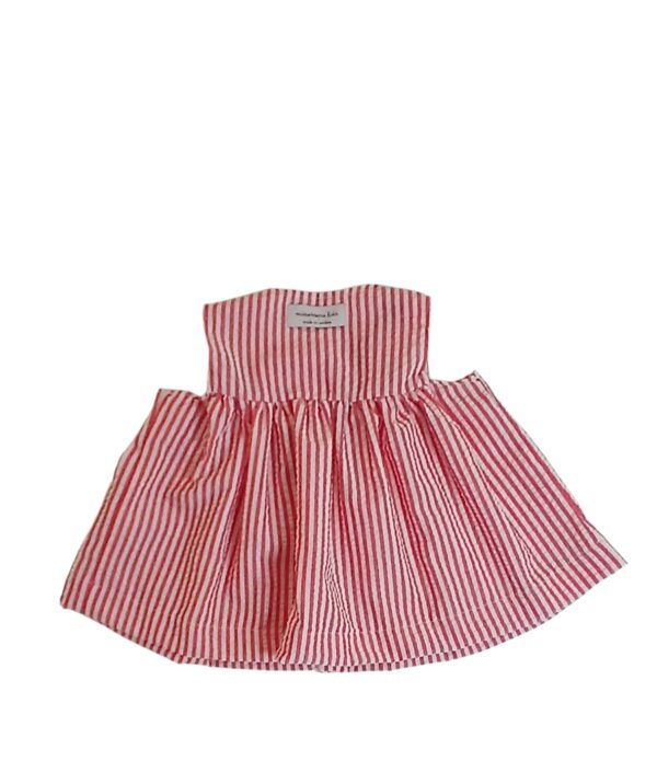 Ginevra - top a righe bianco e rosso