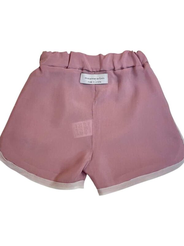 shorts cupro rosa retro